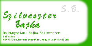 szilveszter bajka business card